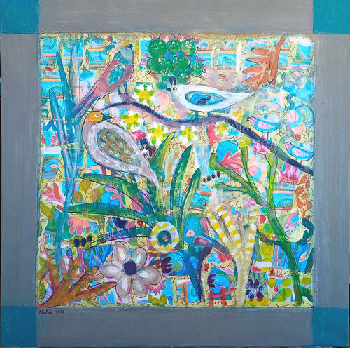 pajaritos van Nalini Shanthi Cook, Schilderij te koop op Singulart