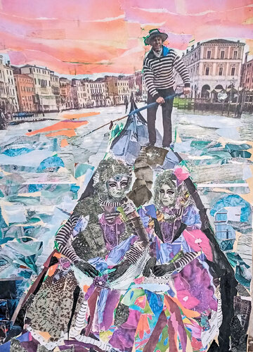 the boatman by Nalini Shanthi Cook, Work on Paper for Sale on Singulart