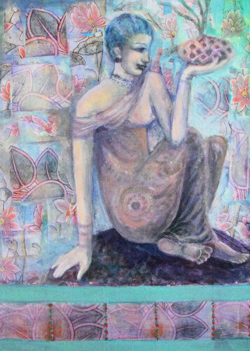 garamasala : series 1 collage van Nalini Shanthi Cook, Schilderij te koop op Singulart