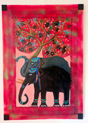 tree of life van Nalini Shanthi Cook, Schilderij te koop op Singulart