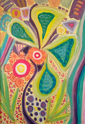 flores van Nalini Shanthi Cook, Schilderij te koop op Singulart