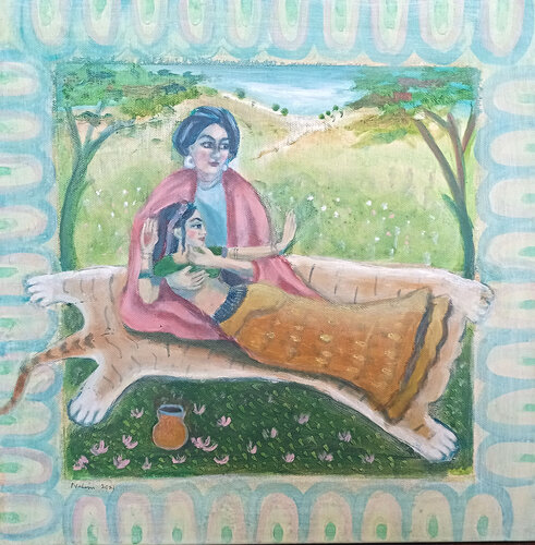 the embrace van Nalini Shanthi Cook, Schilderij te koop op Singulart