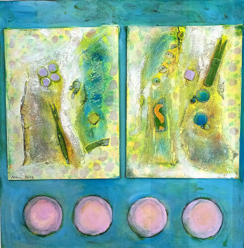 breakfast at tiffany 1 de Nalini Shanthi Cook, Pintura a la venta en Singulart