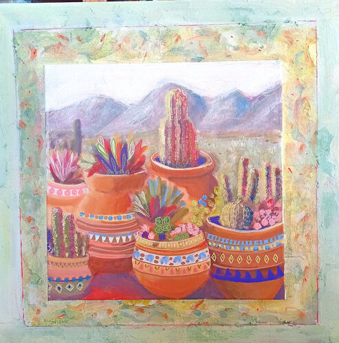 macetas by Nalini Shanthi Cook, Painting for Sale on Singulart