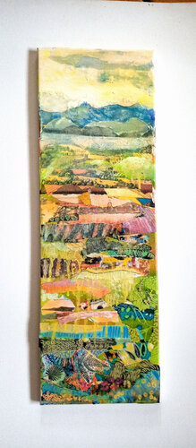 blue mountain collage von Nalini Shanthi Cook, Malerei kaufen auf Singulart