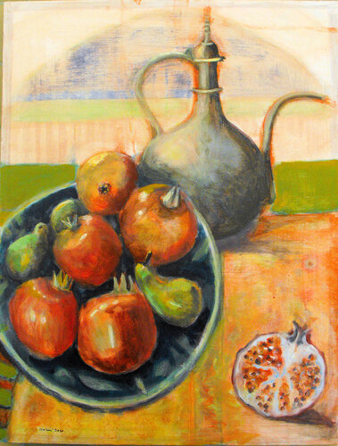 pomegranites von Nalini Shanthi Cook, Malerei kaufen auf Singulart