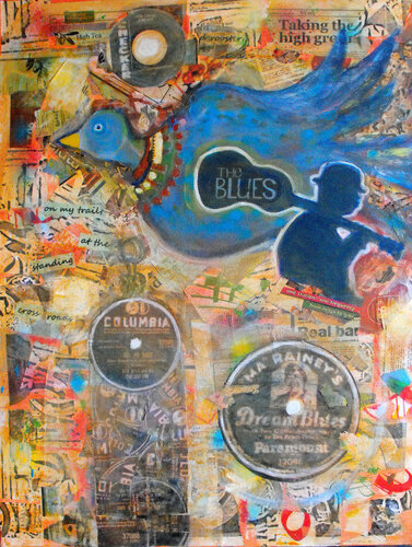 let the blues open the door to your soul di Nalini Shanthi Cook, Altri media in vendita su Singulart