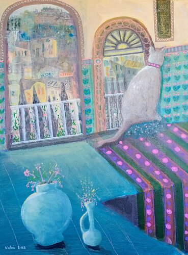 Inside outside: series 5 look East Morocco by Nalini Shanthi Cook, Painting for Sale on Singulart