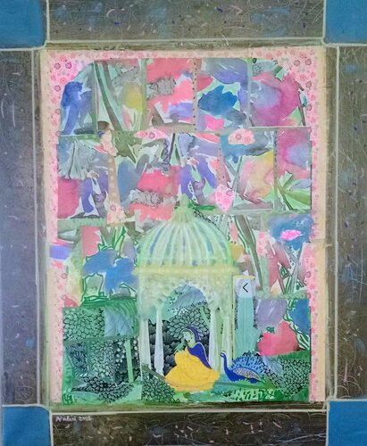 Shanthi's delight : collage series 1, Look East par Nalini Shanthi Cook, Autres supports en vente sur Singulart