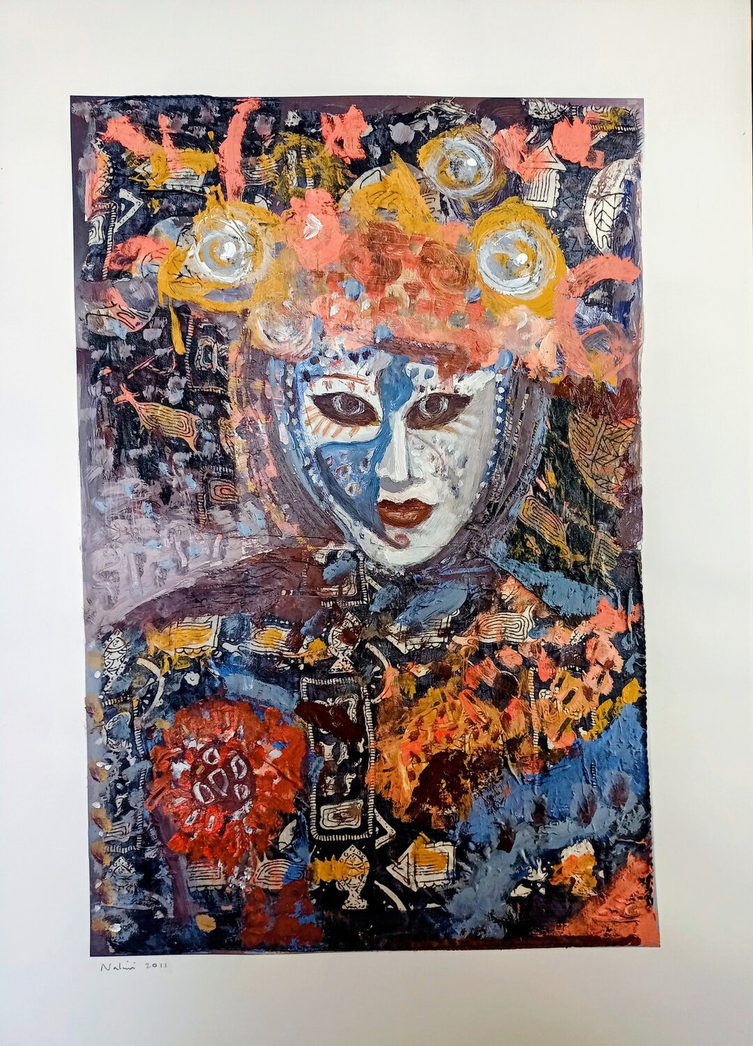 Eyes wide shut : series 1 collage Nalini Shanthi Cook