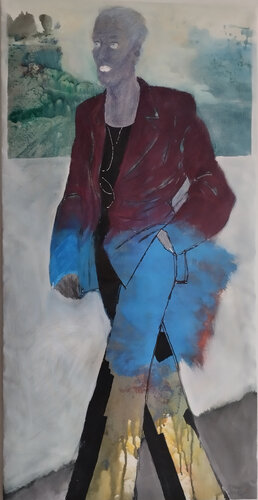 Der Blaue Schreiter by Steffen Mertens, Painting for Sale on Singulart