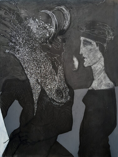 Die Schöne und das Biest by Steffen Mertens, 油畫 for Sale on Singulart