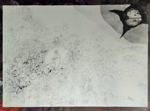 Das Zeitalter des Zorns van Steffen Mertens, Schilderij te koop op Singulart