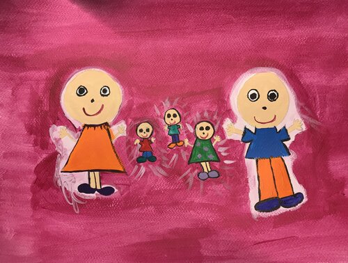This is my family van Gaia Li Quadri Cassini, Schilderij te koop op Singulart