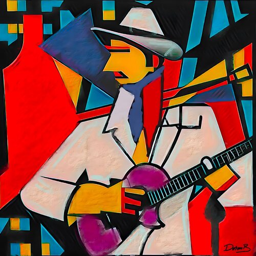 The guitar player di Doron B, Digitale in vendita su Singulart