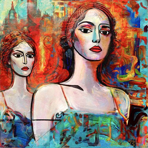 Giovanna et sa sœur par Doron B, Digital en vente sur Singulart