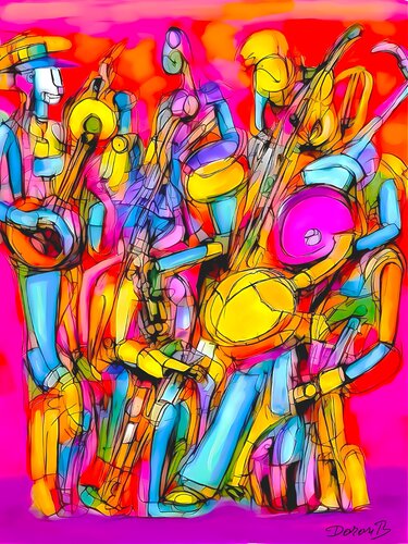 Modern colorful jazz di Doron B, Digitale in vendita su Singulart