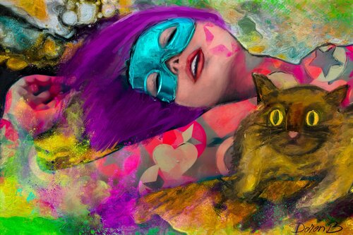 The dreaming girl by Doron B, Digital for Sale on Singulart