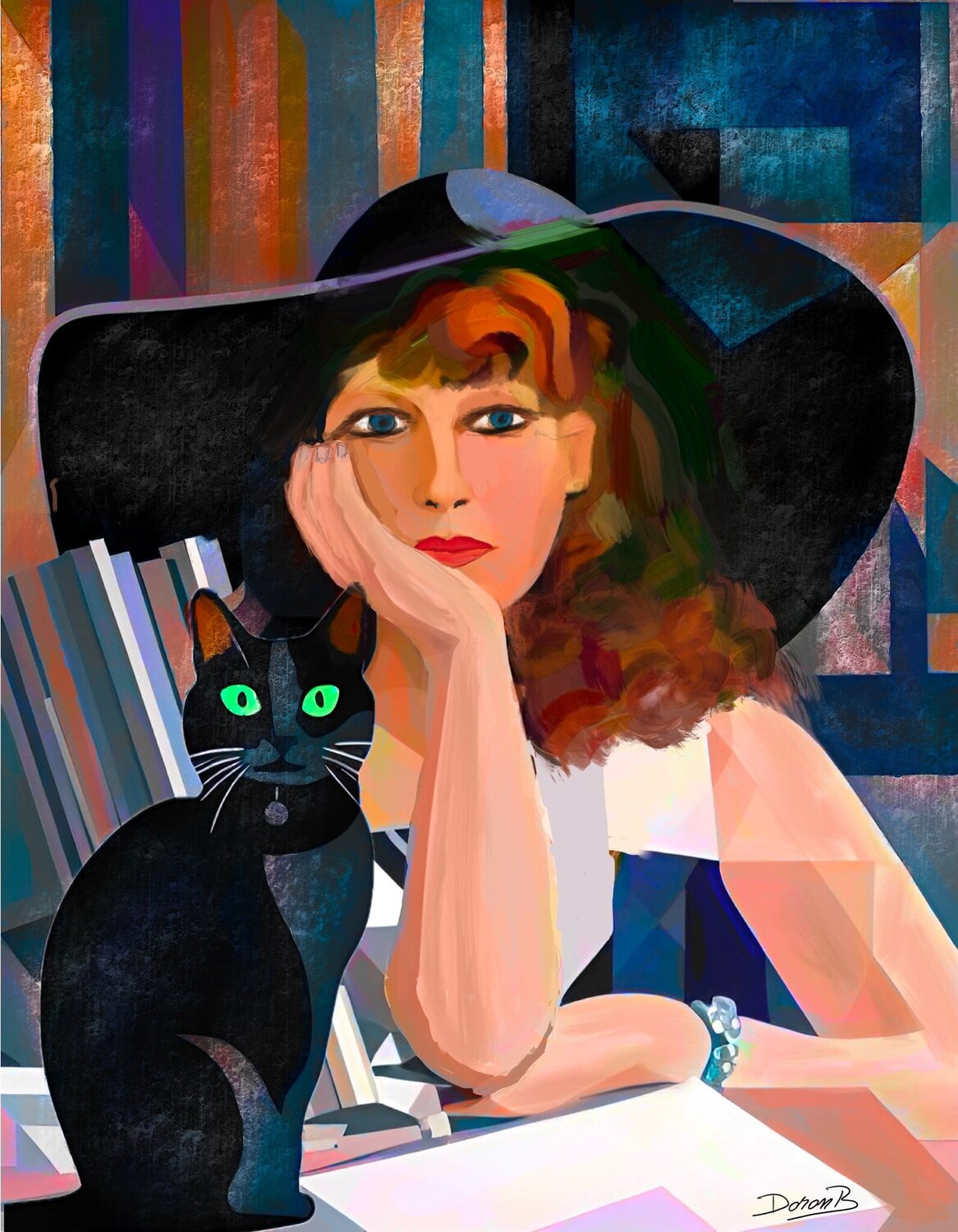 Linda et son chat Doron B