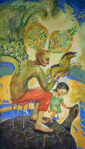 The Sun van Velta Emīlija Platupe, Schilderij te koop op Singulart