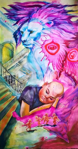 Don't Wake Up A Sleeping Child! by Velta Emīlija Platupe, Painting for Sale on Singulart