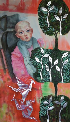 Seven of Wands par Velta Emīlija Platupe, Peinture en vente sur Singulart