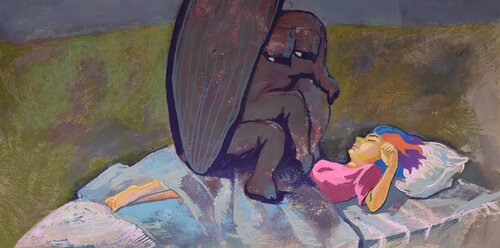 Night Monster par Velta Emīlija Platupe, Autres supports en vente sur Singulart