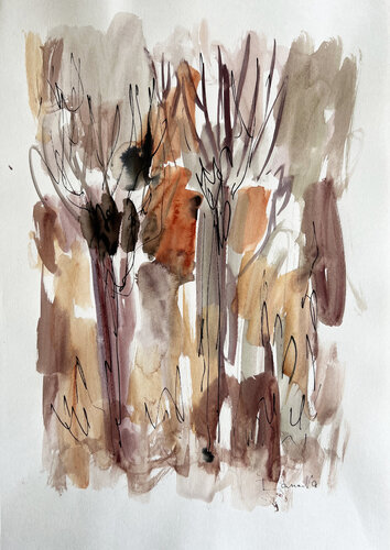 "Whisper of the Forest" van Viktoria Daneva, Werk op papier te koop op Singulart