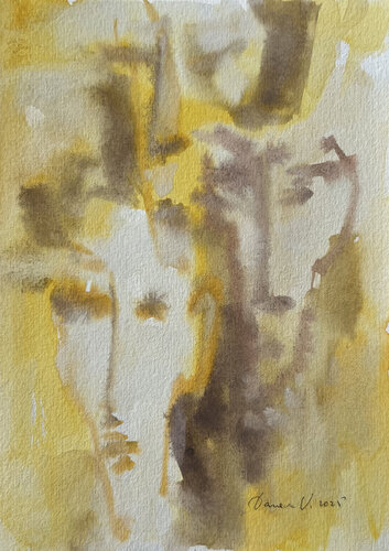 “Golden Silhouette” von Viktoria Daneva, Werk auf Papier kaufen auf Singulart