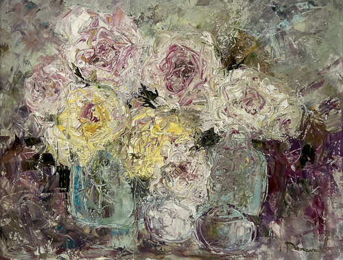 “Peonies. Still Life of Time” von Viktoria Daneva, Malerei kaufen auf Singulart