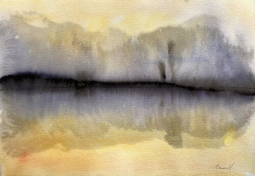 Lake at Dawn von Viktoria Daneva, Malerei kaufen auf Singulart