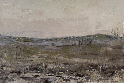 “Misty Morning Over the Field” von Viktoria Daneva, Malerei kaufen auf Singulart