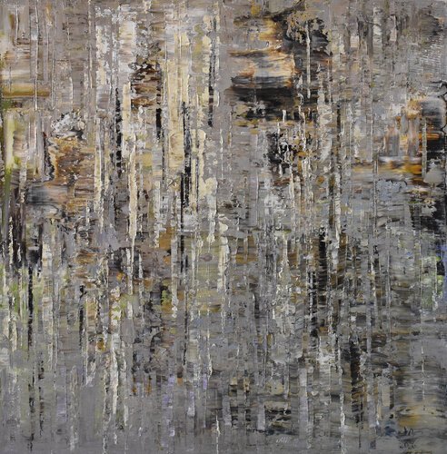 Fragments of Light: "Vertical Reflections" by Viktoria Daneva, Painting for Sale on Singulart