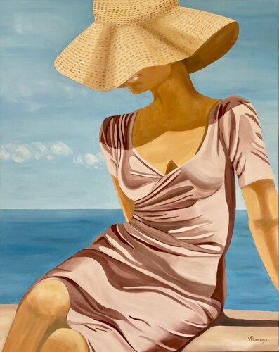 L'élégante by Virginie MONANGE, 油畫 for Sale on Singulart