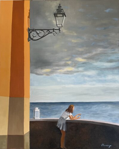 Fin d'après-midi sur le littoral by Virginie MONANGE, 油畫 for Sale on Singulart