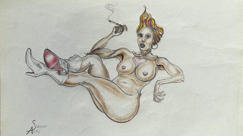 en coeur van Shank ARTE, Tekening te koop op Singulart