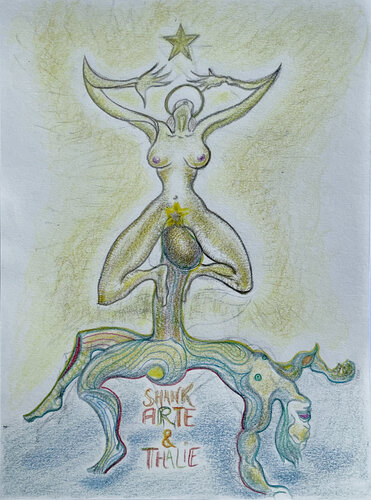 L'étoile du berger ou mon beau sapin(e) by Shank ARTE, Drawing for Sale on Singulart