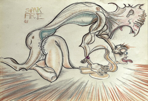 Contenir by Shank ARTE, Drawing for Sale on Singulart