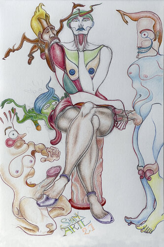 The godess (avidité) van Shank ARTE, Tekening te koop op Singulart