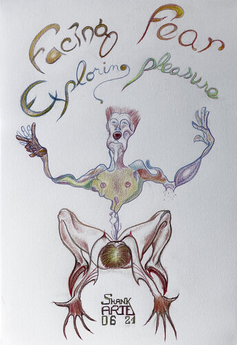 Facing fear, exploring pleasure van Shank ARTE, Tekening te koop op Singulart