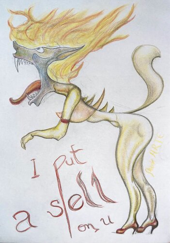 I put a spell on you van Shank ARTE, Tekening te koop op Singulart