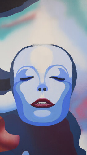 Blue kiss von jorgen folkersen, Malerei kaufen auf Singulart