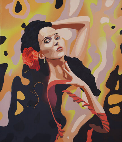 Flamingo dancer von jorgen folkersen, Malerei kaufen auf Singulart