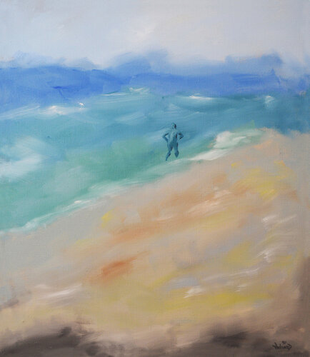 Beach and ocean 1 von jorgen folkersen, Malerei kaufen auf Singulart