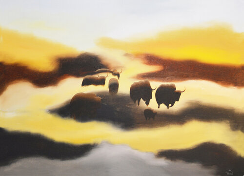 Bison van jorgen folkersen, Schilderij te koop op Singulart