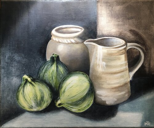 Zucchine tonde by Maria Teresa Cristini, 회화 for Sale on Singulart