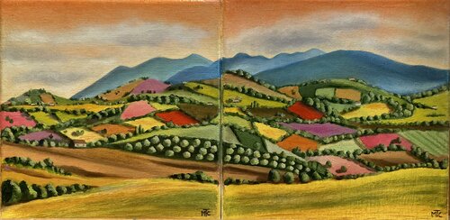 Two crazy hills von Maria Teresa Cristini, Malerei kaufen auf Singulart