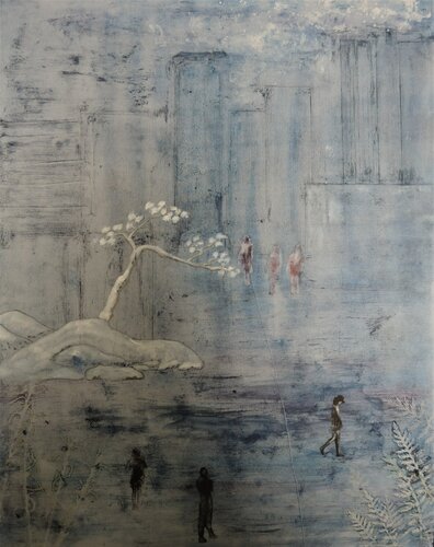 Au coeur de la ville : Journée de neige van Catherine Zivi, Schilderij te koop op Singulart
