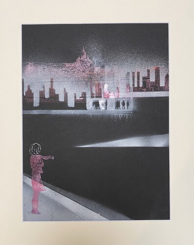 Debout face à la ville by Catherine Zivi, 종이 for Sale on Singulart