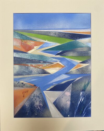 L’eau et ses méandres van Catherine Zivi, Schilderij te koop op Singulart